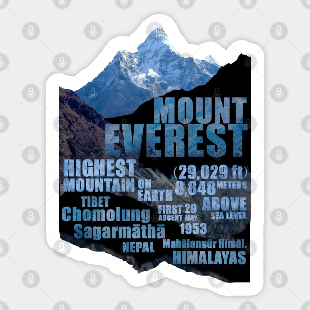 Mount Everest Sticker by red-leaf